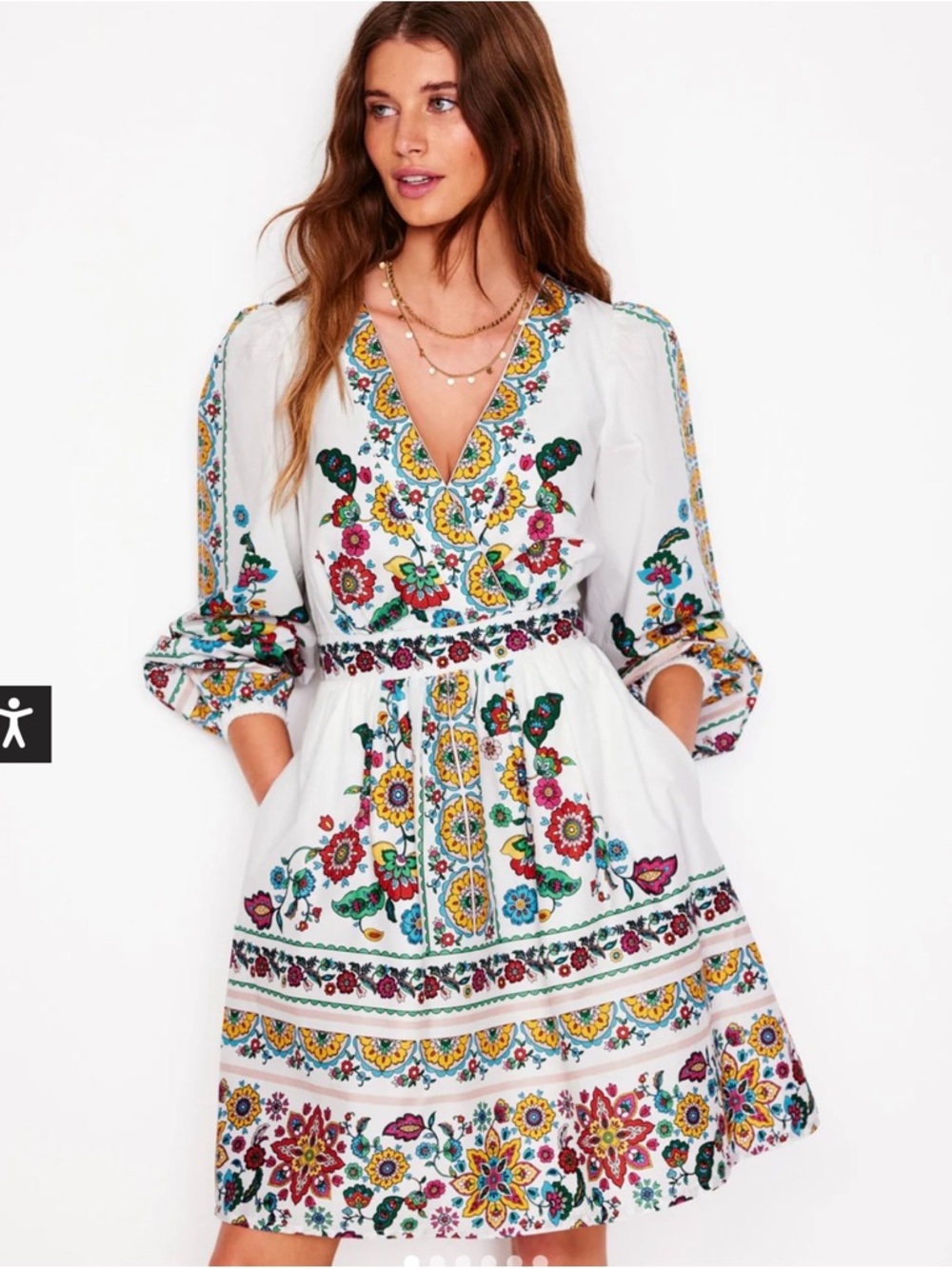 Boden Mya Cotton Short Dress 100% cotton dress